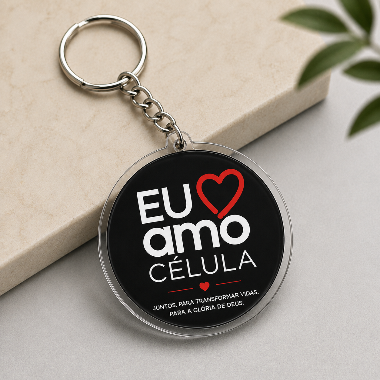 Chaveiro EU ❤️ CÉLULA